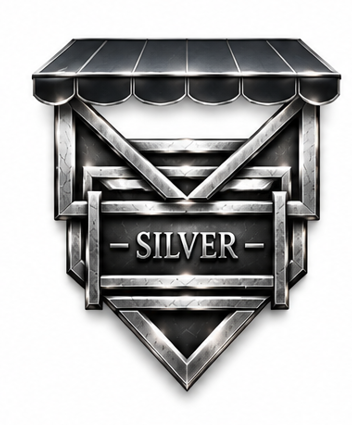 Silver package badge